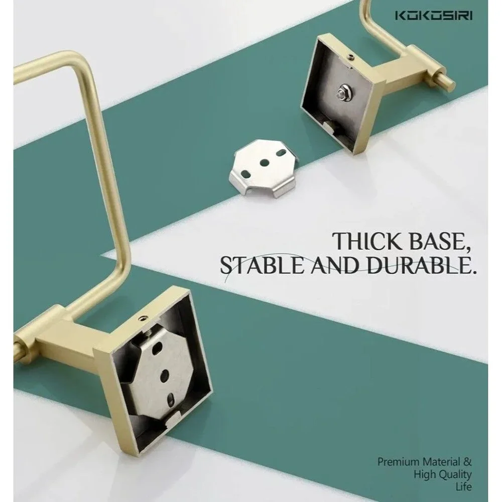 KOKOSIRI TOWEL HOLDER GOLDEN CHAMPAIGNE  NO SCREWS -B3007BG (B-7) NEW